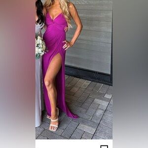 Lucy in the sky - pink/purple maxi wedding guest dress